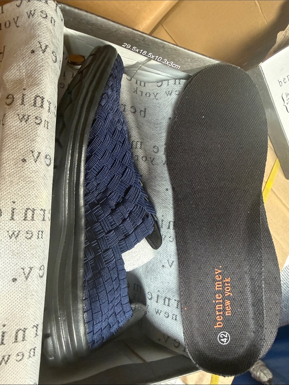 bernie mev. Women’s Victoria Navy Woven Slip-On Loafers eu42 us 11